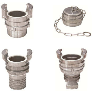 raccord cannelé / droit / hydraulique / en aluminium