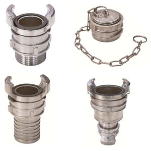 raccord cannelé / droit / hydraulique / en inox