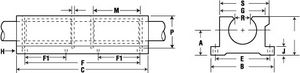bloc palier ouvert / en aluminium / auto-lubrifiant