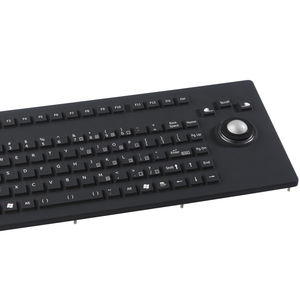 clavier en caoutchouc silicone / encastrable / à touches mécaniques / avec trackball