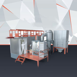 cabine de poudrage à filtre auto-nettoyant