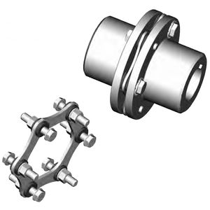 accouplement rigide en torsion / à disque / sans jeu / à bride