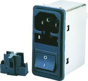module d'entrée d'alimentation avec interrupteur