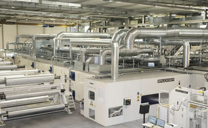 ligne d'extrusion de film à plat / pour PP / pour PVC / pour PET