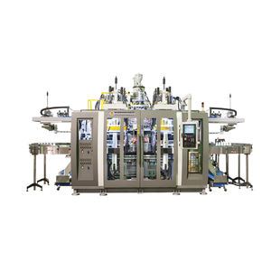 extrudeuse-souffleuse / pour bouteilles / à station double / hydraulique