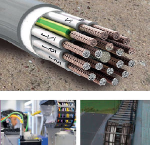 câble électrique d'alimentation / rond / sans halogène / pour chaîne porte-câbles
