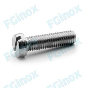 vis à tête cylindrique / fendue / en acier inoxydable / pour métal