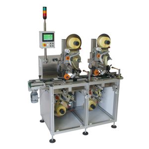 étiqueteuse automatique / pour étiquettes auto-adhésives / pour applications sur le dessus / pour l'industrie agroalimentaire