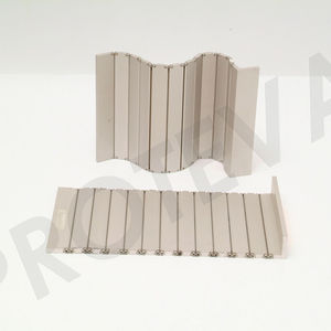 tapis articulé en aluminium / à lamelles / pour machine