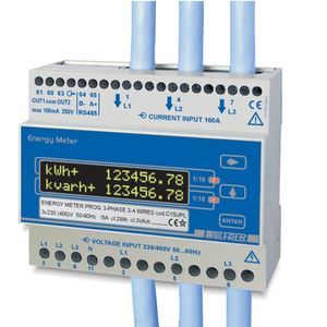 compteur d'énergie électrique triphasé