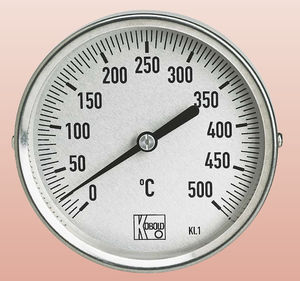 thermomètre bimétallique / analogique / en acier inoxydable / à cadran