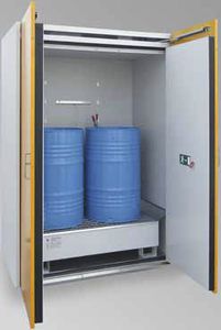 armoire de stockage / au sol / double porte / en tôle d'acier