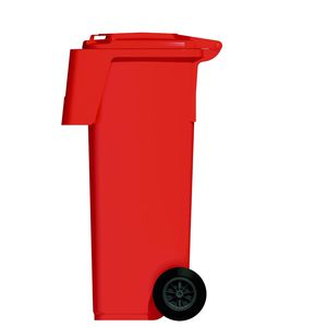 conteneur à déchets en HDPE / pour déchets urbains / à 2 roues / sécurisé