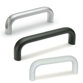 poignée étrier / pour porte / en acier inoxydable / ovale