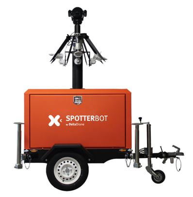 Mât de vidéosurveillance télescopique - SPOTTER BOT® - Tonner Drones - mobile