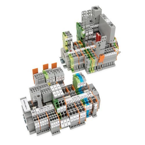 Bloc de jonction sur rail-DIN - X-COM®  - WAGO - enfichable / sans vis / de commutation