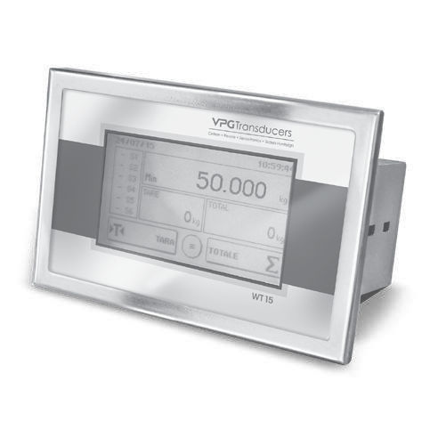 Indicateur de pesage affichage LCD - WT15 - VPG Transducers - Vishay Precision Group - avec écran tactile / encastrable / mural