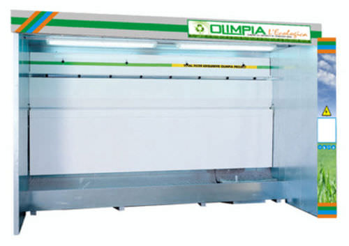 Cabine de peinture ouverte - Olimpia - pour applications aéronautiques / à rideau d'eau