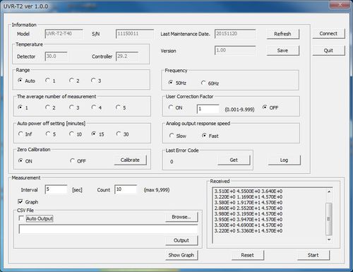 Logiciel de gestion - UVR-T2 - Techno Optis Co., Ltd. - de mesure / de commande / de process