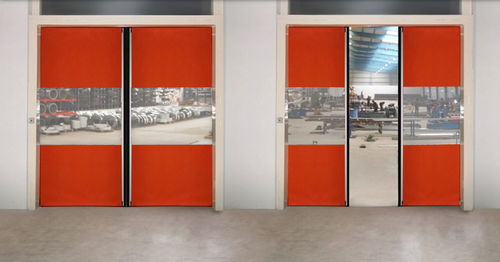 Porte coulissante - Prime Twin - Gandhi Automations Pvt Ltd - en tissu / PVC / pour l'extérieur