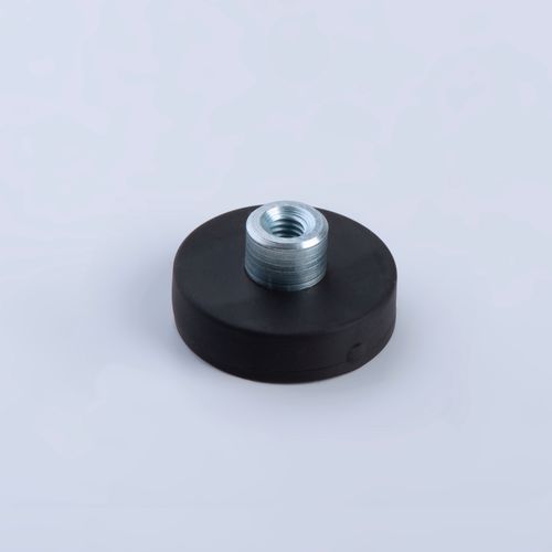 Aimant en NdFeB - M series - ThyssenKrupp Magnettechnik - pot / revêtu de caoutchouc / avec douille taraudée