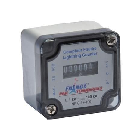 Compteur de coups de foudre électromécanique - 1 - 100 kA | 30002 - FRANCE PARATONNERRES - analogique