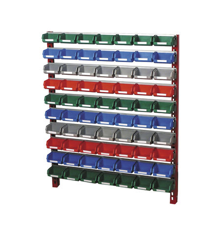 Présentoir mural pour bacs à bec - 785 x 310 x 1000 mm | PR-10/5 - Plastipol, s.a.