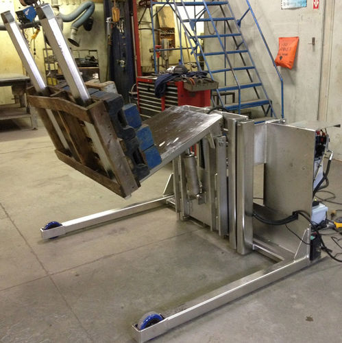 Inclineur électrohydraulique - superlift material handling - pour IBC / en inox