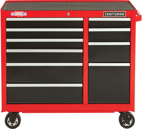 Armoire d'atelier - CMST24110RB - Craftsman. - à roulettes / à 10 tiroirs / en acier