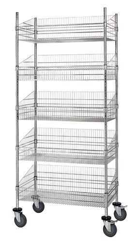 Chariot de stockage - WRC74-BSK series - Quantum Storage systems - en métal / à plate-forme grillagée / polyvalent
