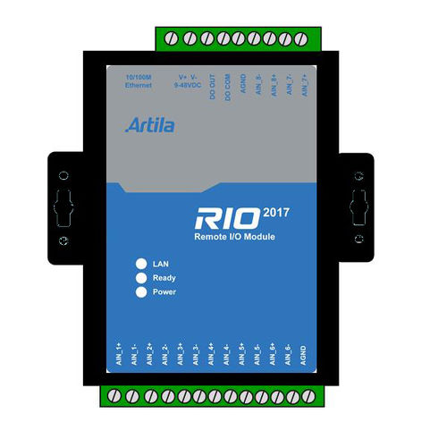 Module E/S analogique - RIO-2017BM - Artila Electronics - Ethernet / avec sortie relais / déportées