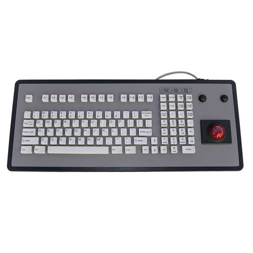 Clavier de bureau - KT-101-DVT-02 - k-tronic S.r.l. - à touches mécaniques / 101 touches / avec trackball