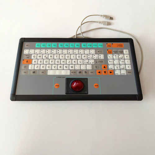 Clavier encastrable - KT-100-I-03 - k-tronic S.r.l. - à membrane / avec touche Fn / 2 touches de souris
