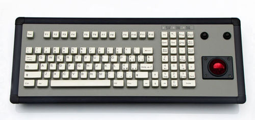 Clavier encastrable - KT-101-DVI-02 - k-tronic S.r.l. - à touches mécaniques / 101 touches / avec trackball