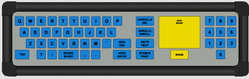 Clavier encastrable - KT-49-I-48 - k-tronic S.r.l. - à membrane / 49-touches / avec pavé tactile