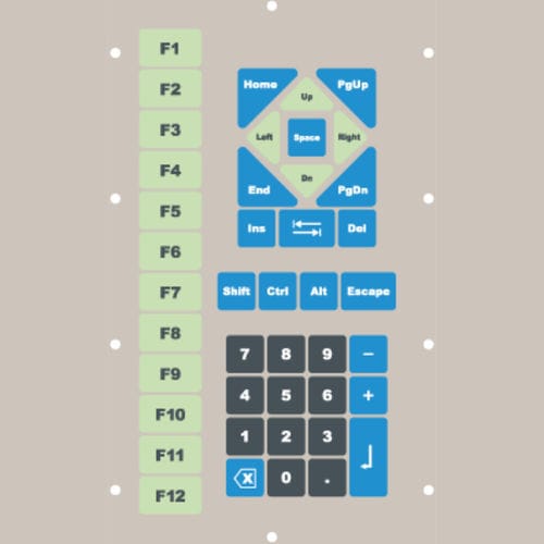 Clavier encastrable - KT-FUN-02 - k-tronic S.r.l. - à membrane / 40 touches / industriel