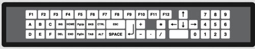Clavier de bureau - KT-50-T-10	 - k-tronic S.r.l. - à touches mécaniques / à membrane / 50 touches