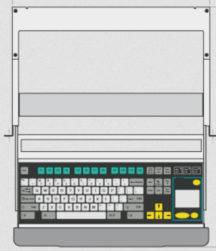 Clavier monté sur rack-tiroir - KT-84-C-10 - k-tronic S.r.l. - à touches mécaniques / à membrane / 84 touches