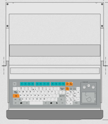 Clavier monté sur rack-tiroir - KT-96-C-10 - k-tronic S.r.l. - à touches mécaniques / à membrane / 96 touches