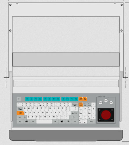 Clavier monté sur rack-tiroir - KT-96-C-25 - k-tronic S.r.l. - à touches mécaniques / à membrane / 96 touches