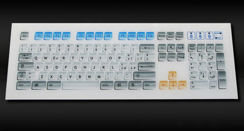 Clavier encastrable - Touch Night - k-tronic S.r.l. - capacitif / USB / en verre