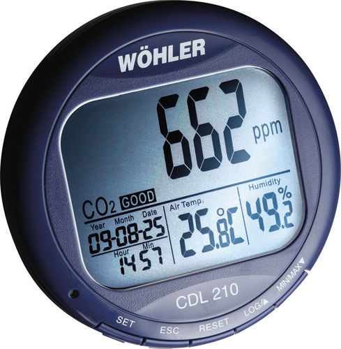 Enregistreur de données de température - Wöhler CDL 210 - Wöhler - d'humidité / CO2 / USB