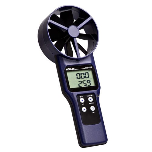 Anémomètre à hélice - Wöhler FA 410 / 430 - Wöhler - numérique / hygromètre / portable