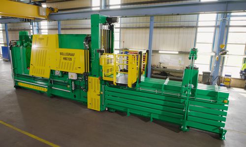 Presse à balles pour déchets - HBC series - Bollegraaf Recycling Solutions - horizontale / à chargement par le haut / à canal