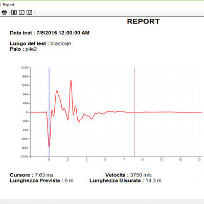 Logiciel de mesure - ECHOWINNET - M.A.E. S.r.l. - de test / de reporting / graphique