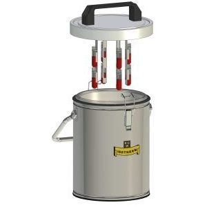 Vase Dewar de laboratoire - BE-Bio - KGW-ISOTHERM Karlsruher Glastechn. Werk Schieder GmbH - de stockage / en acier inoxydable