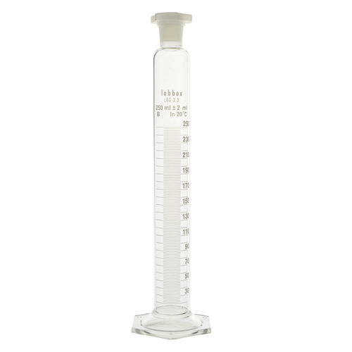 Éprouvette graduée translucide MCHS series LABBOX LABWARE S.L. à bouchon