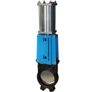Vanne à guillotine - WGE-PD - Watergates GmbH & Co. KG - pneumatique / pour l'eau / à montage sur bride