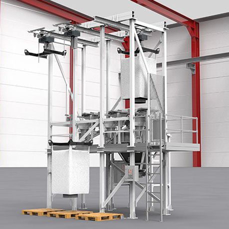 Station de déchargement pour big bag - Weber Waagenbau und Wägeelektronik GmbH - de conteneur / modulaire