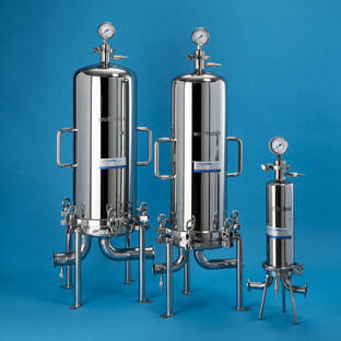 Carter de filtre à cartouche - WS - Wolftechnik Filtersysteme GmbH & Co. KG - pour liquide / en acier inoxydable / sanitaire